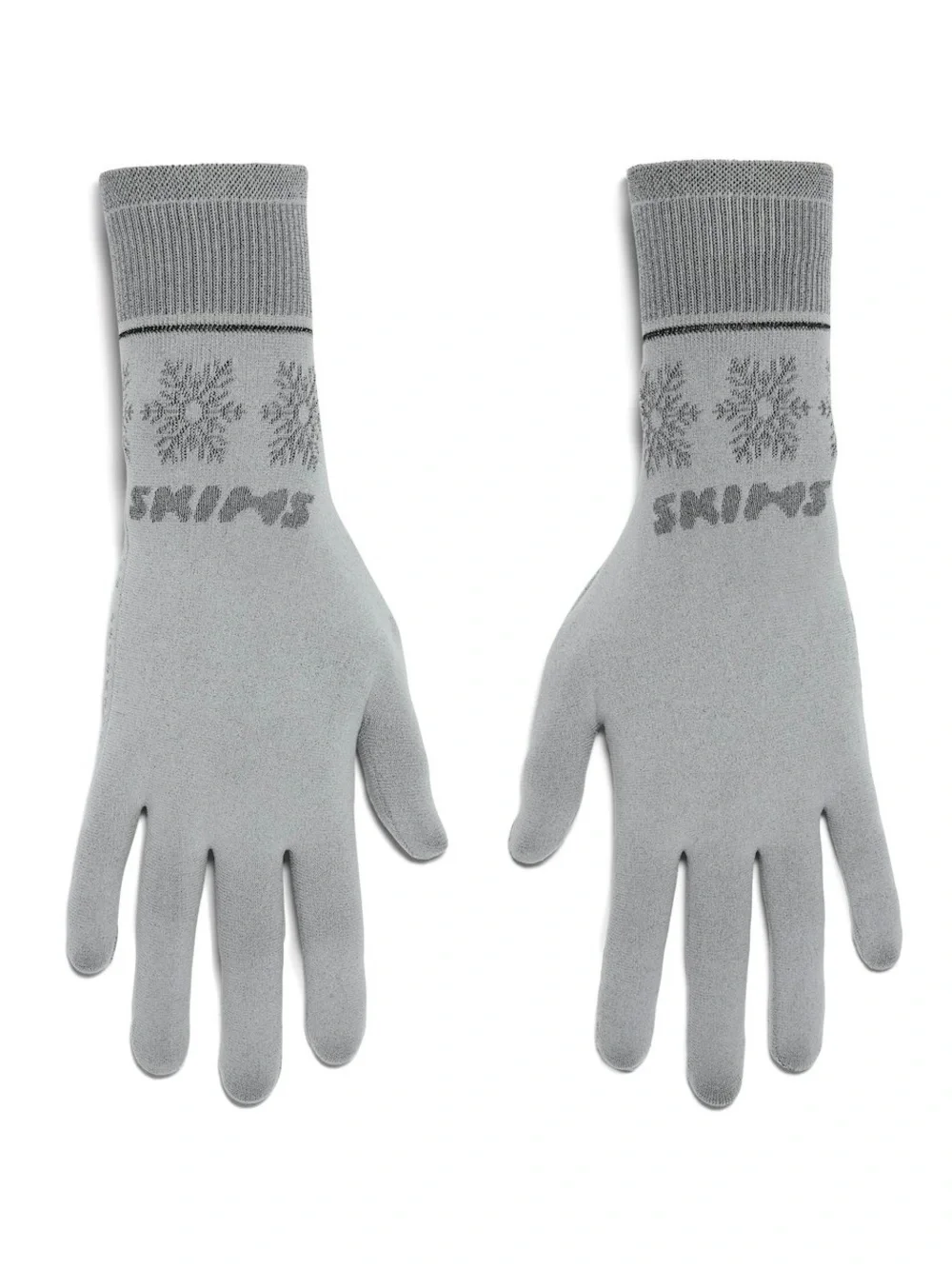SKIMS FIRST LAYERS GLOVES IN MIRROR WINTER FAIR ISLE OS